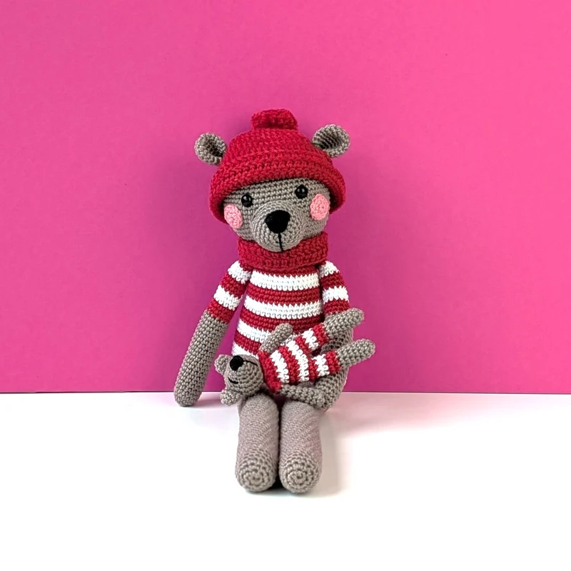 Häkelpaket „Brauner Bär Bo“ – Mrs. Milly
