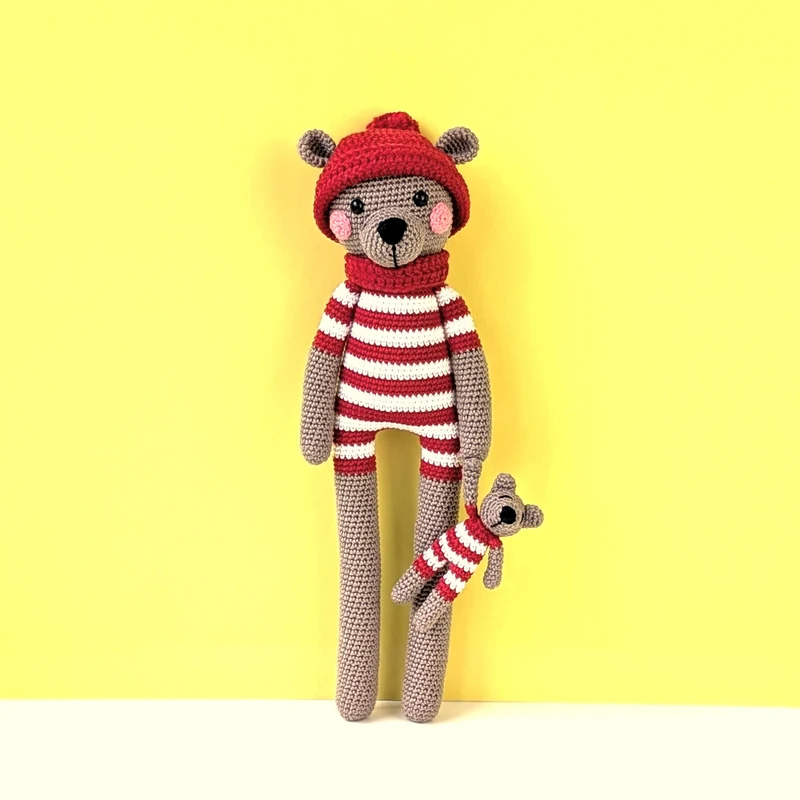 Häkelpaket „Brauner Bär Bo“ – Mrs. Milly