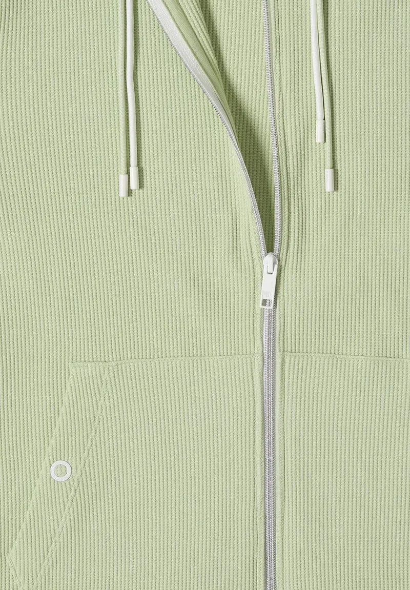 Langarm Jacke mit Kapuze und Struktur