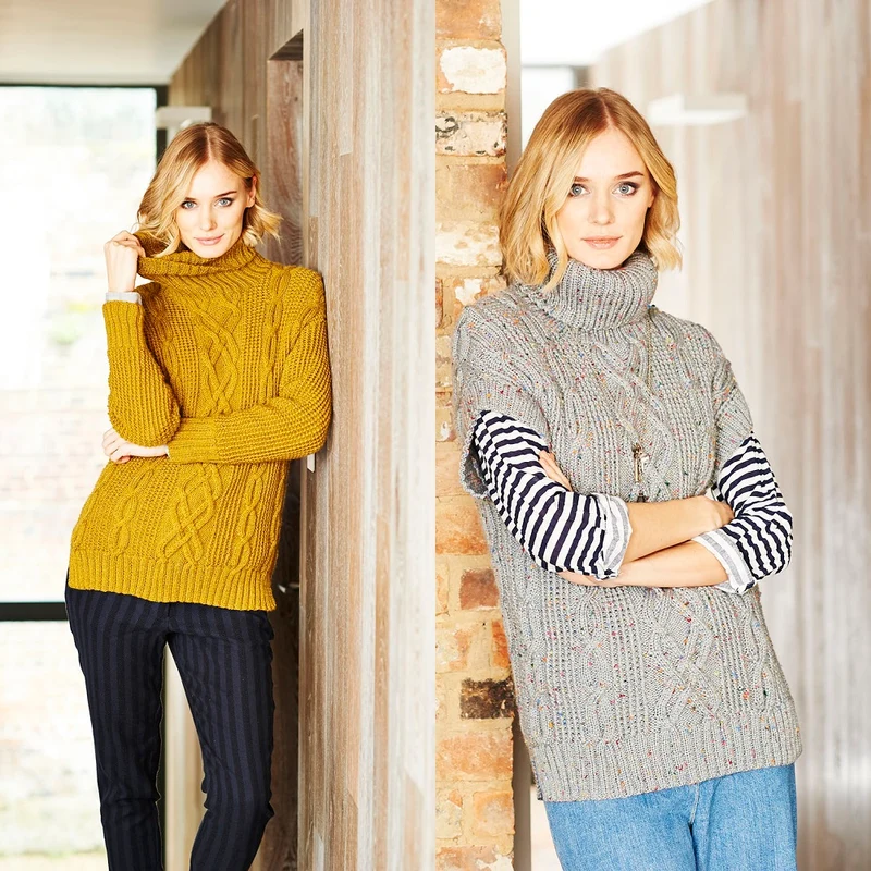 Strickanleitung Stylecraft Life DK Nr. 9547 Pullover und Tunika