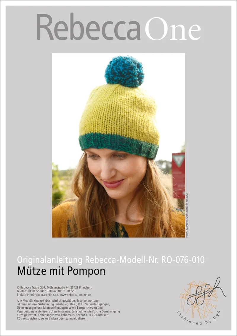 Strickanleitung - Mütze mit Pompon