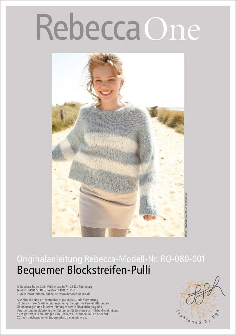 Anleitung - Bequemer Blockstreifen-Pulli