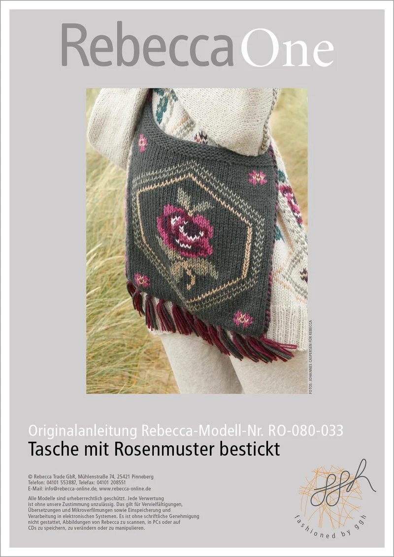 Anleitung - Tasche mit Rosenmuster