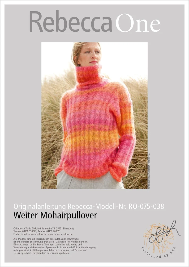 Strickanleitung - Weiter Mohairpullover