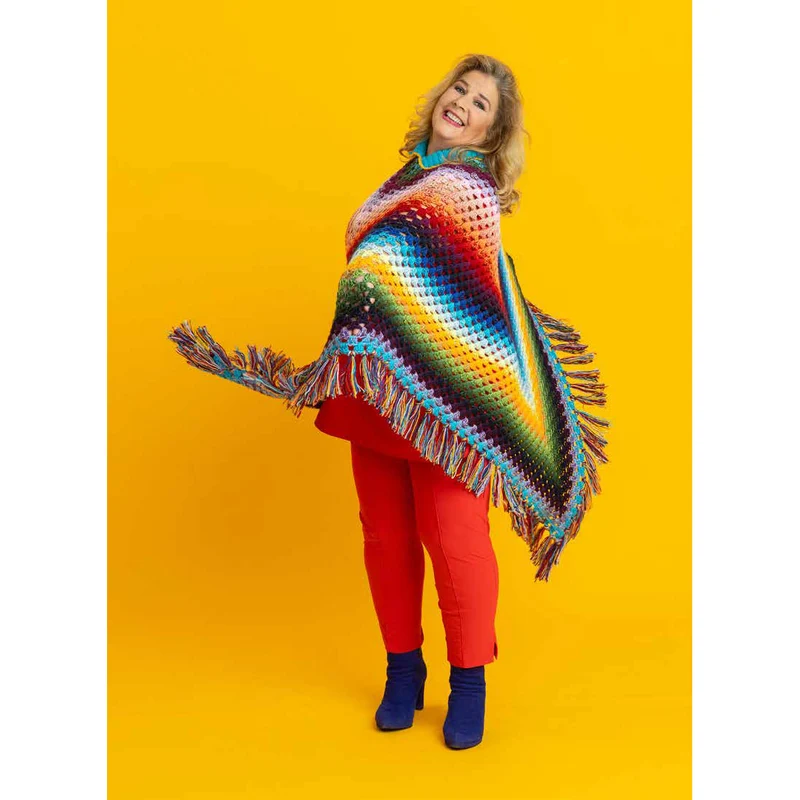 Karin Blumen-Poncho-Garnpaket