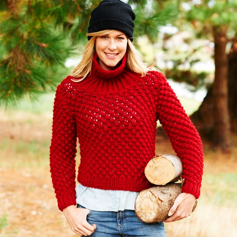 Strickanleitung Stylecraft Life Super Chunky Nr. 9128 Pullover