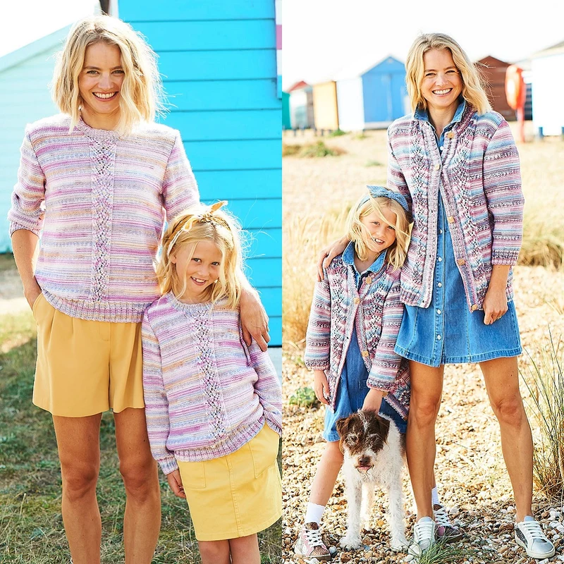 Strickanleitung Stylecraft You & Me DK Nr. 9824 Pullover und Jacken