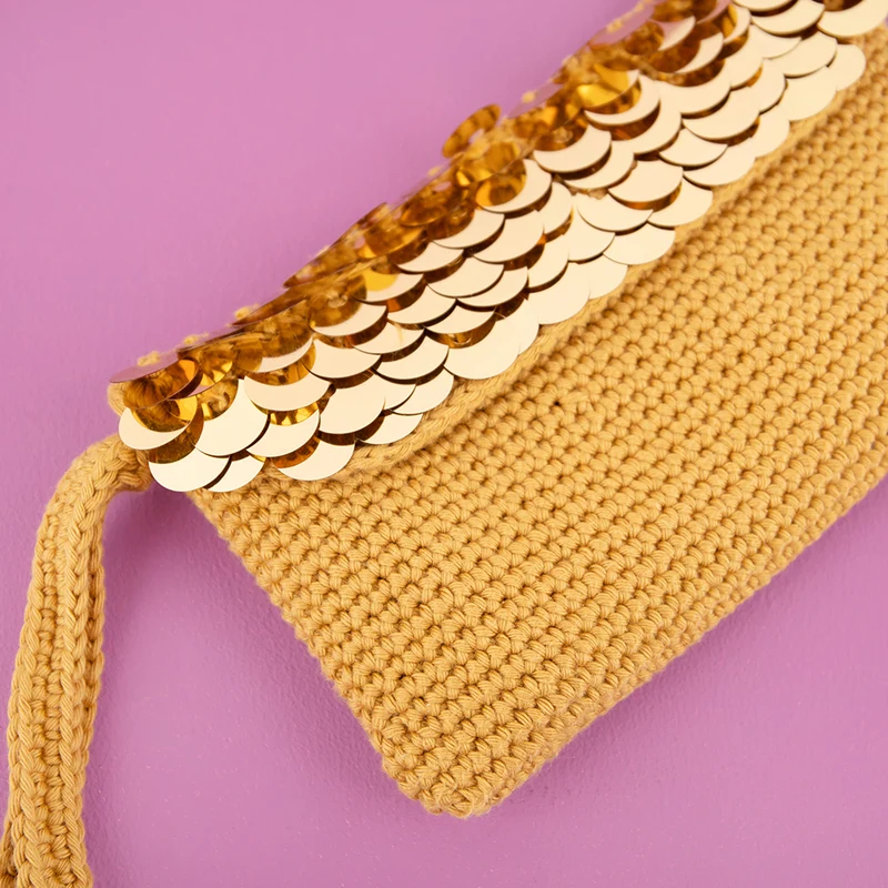 Häkelpaket für eine Pailletten-Clutch