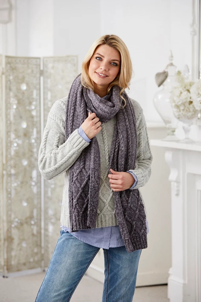 Strickanleitung Stylecraft Batik DK Nr. 9423 Pullover und Schal
