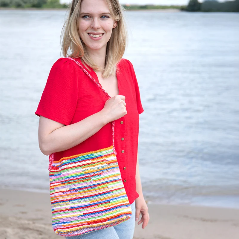 Häkelanleitung für eine bunte Sommertasche (digital)
