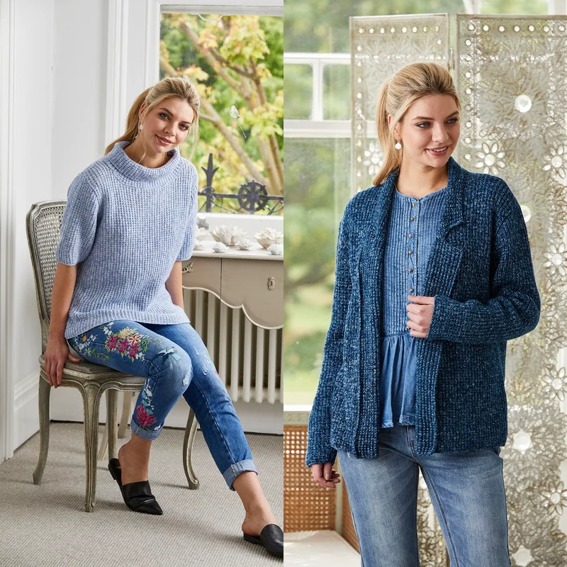 Strickanleitung Stylecraft Batik DK Nr. 9420 Jacke und Rollkragenpullover