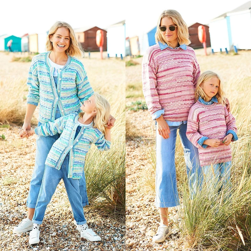 Strickanleitung Stylecraft You & Me DK Nr. 9825 Pullover und Jacken