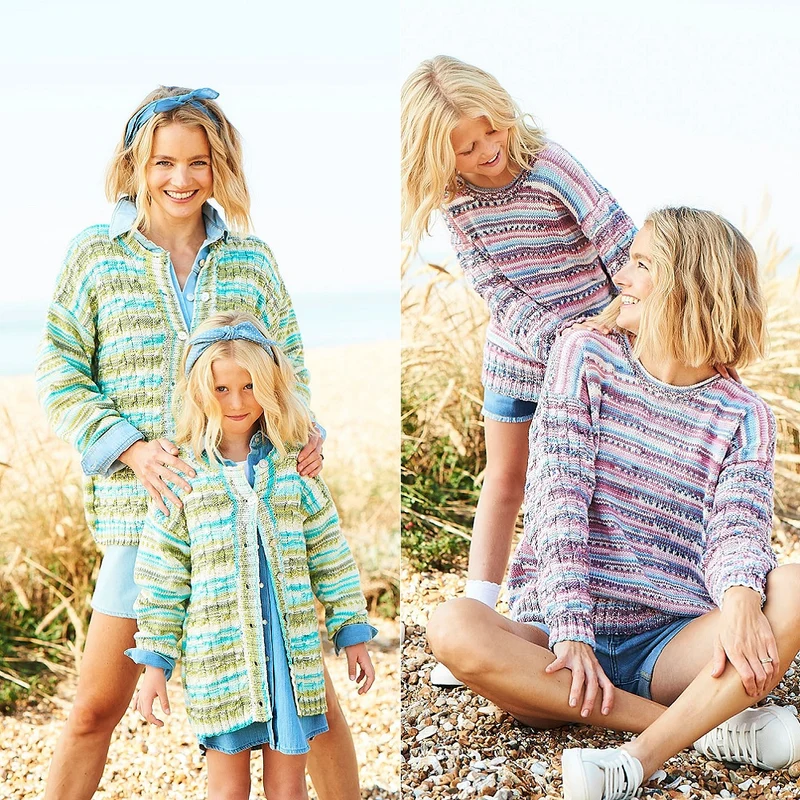 Strickanleitung Stylecraft You & Me DK Nr. 9826 Pullover und Jacken