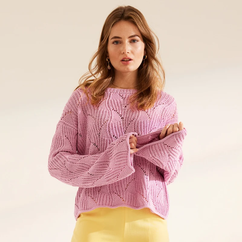 Strickpaket „Elastico“-Ajourpullover