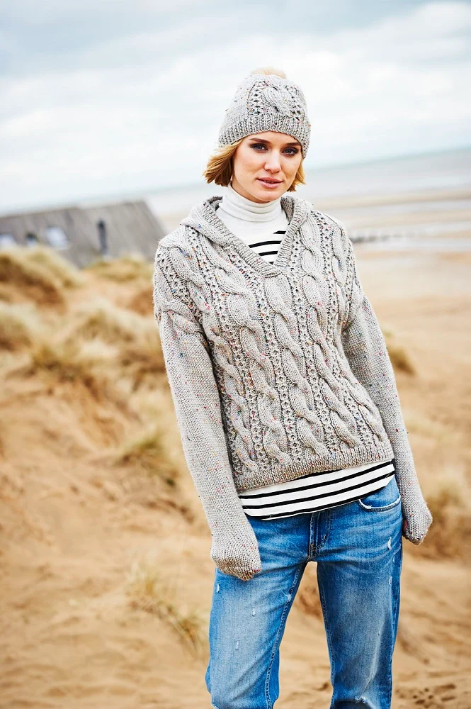 Strickanleitung Stylecraft Special Aran With Wool Nr. 9556: Pullover, Mütze und Fäustlinge