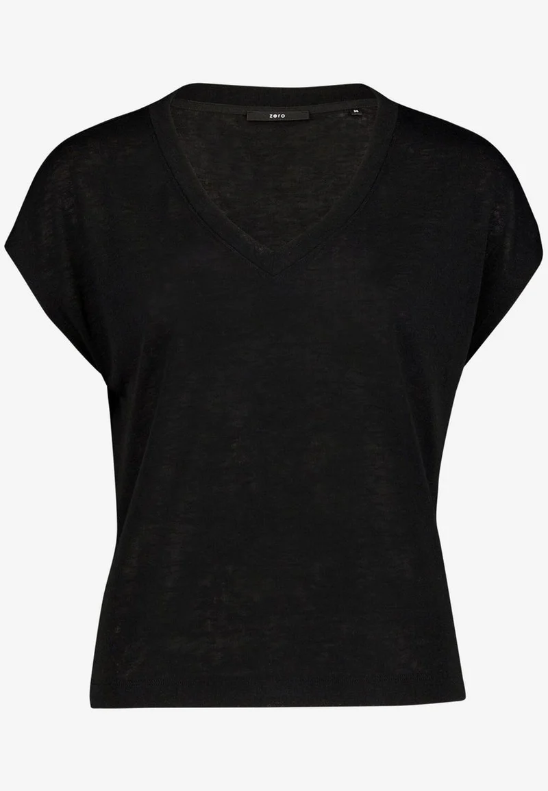 Basic-T-Shirt mit V-Ausschnitt