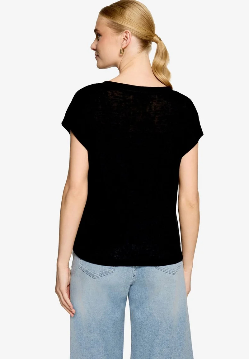 Basic-T-Shirt mit V-Ausschnitt