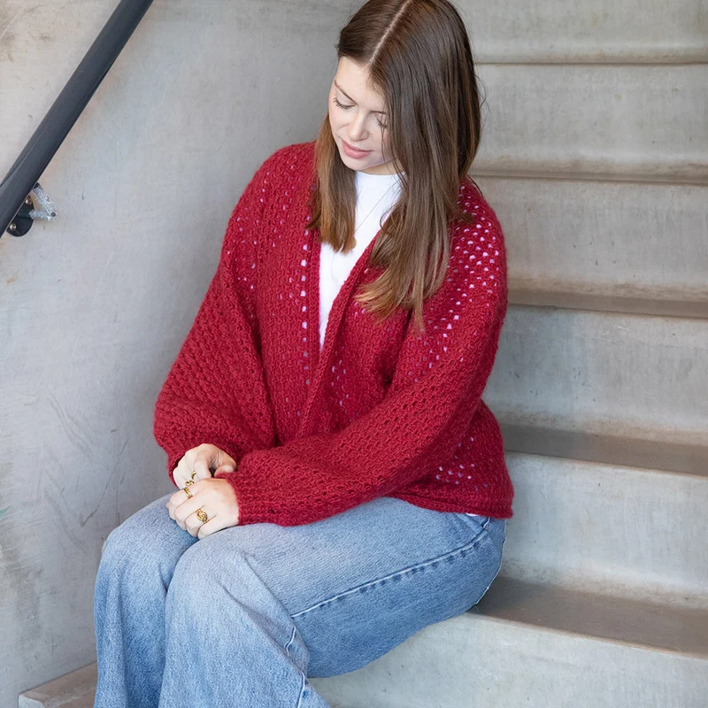 Cloudlight Cardigan – Garn- und Häkelpaket