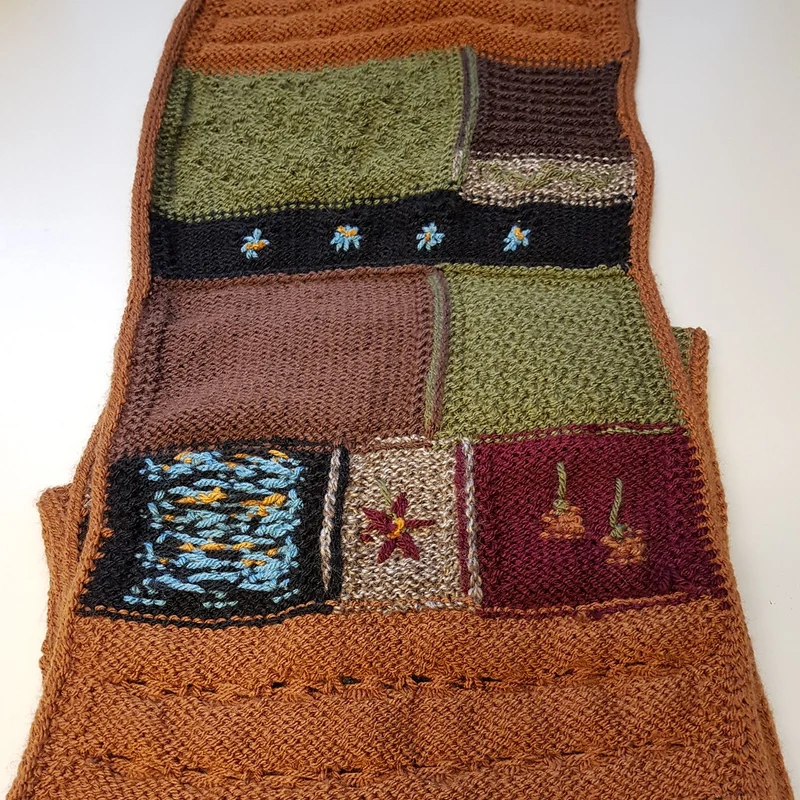 Strickanleitung: Der Schal aus Probestücken