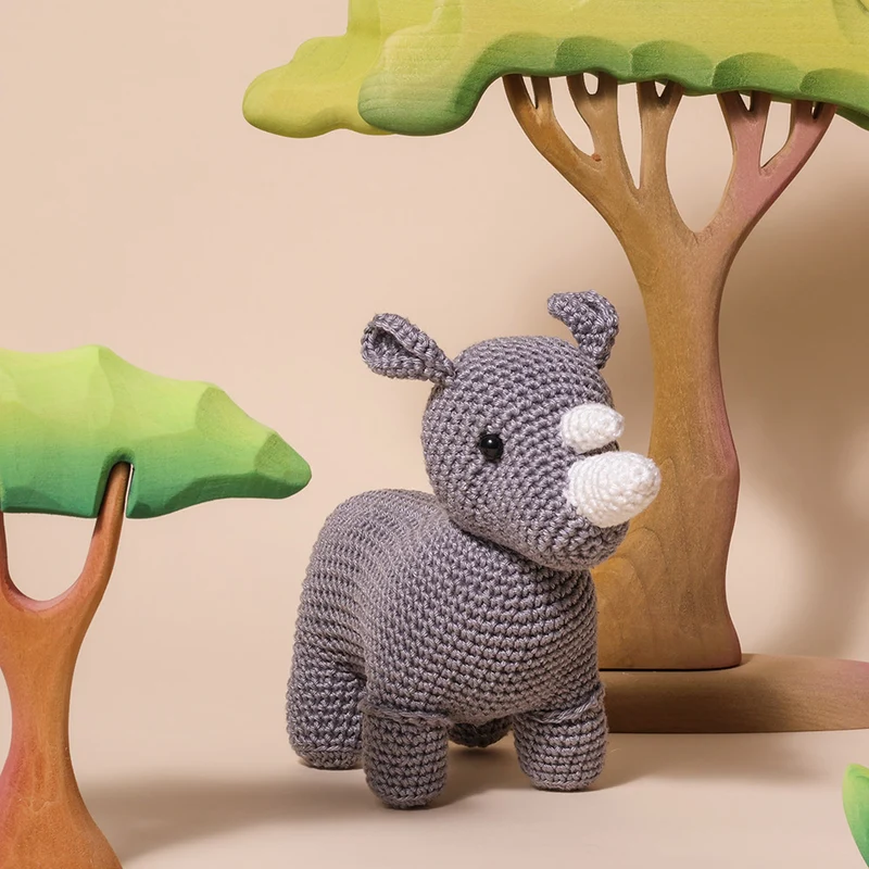 Häkelpaket „Noah, das Nashorn“ – YarnZoo