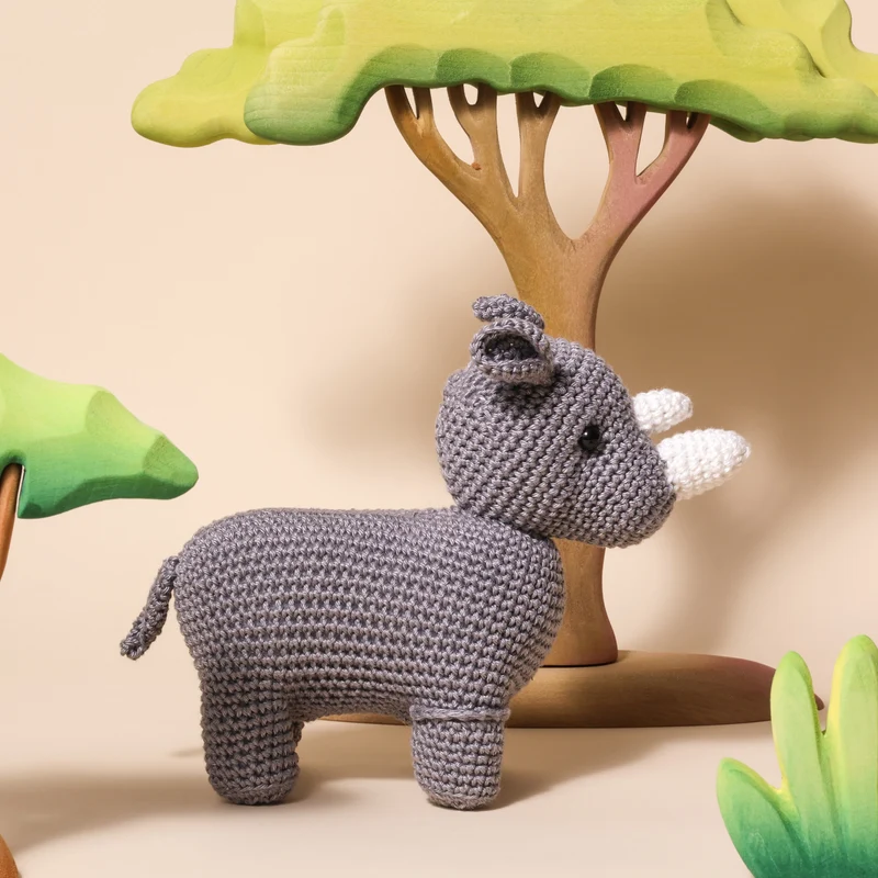 Häkelpaket „Noah, das Nashorn“ – YarnZoo