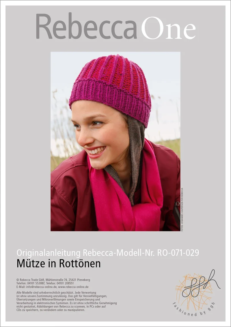 Mütze im Rippenmuster