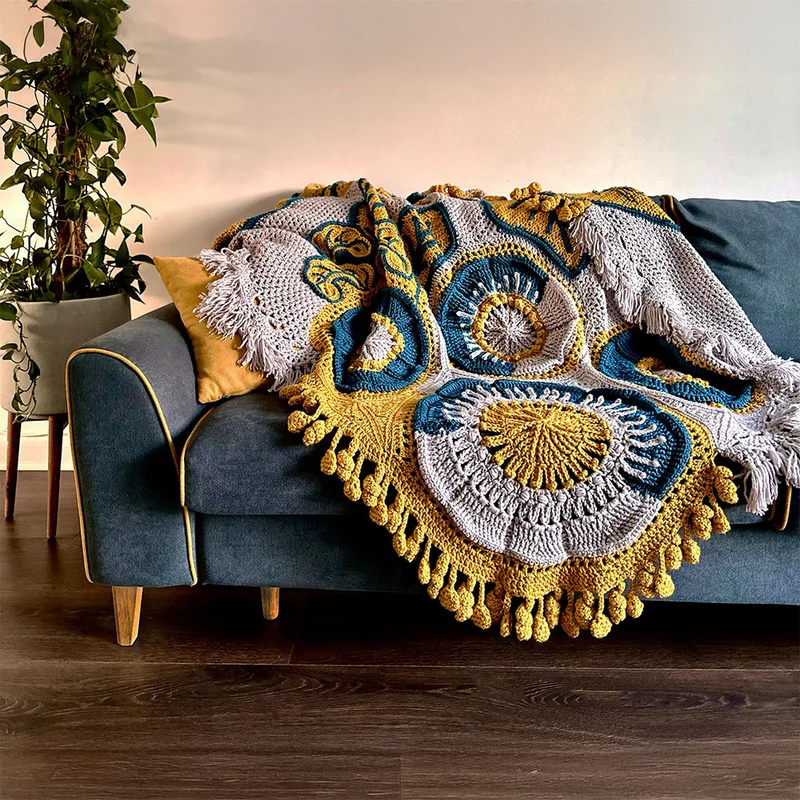 Häkelpaket für die Decke „Floral Blooms“ – The Queen of Loops