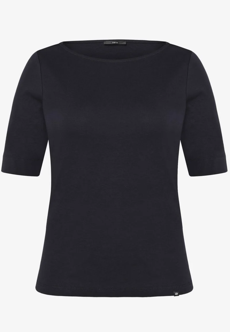 Basic Shirt mit U-Boot-Ausschnitt
