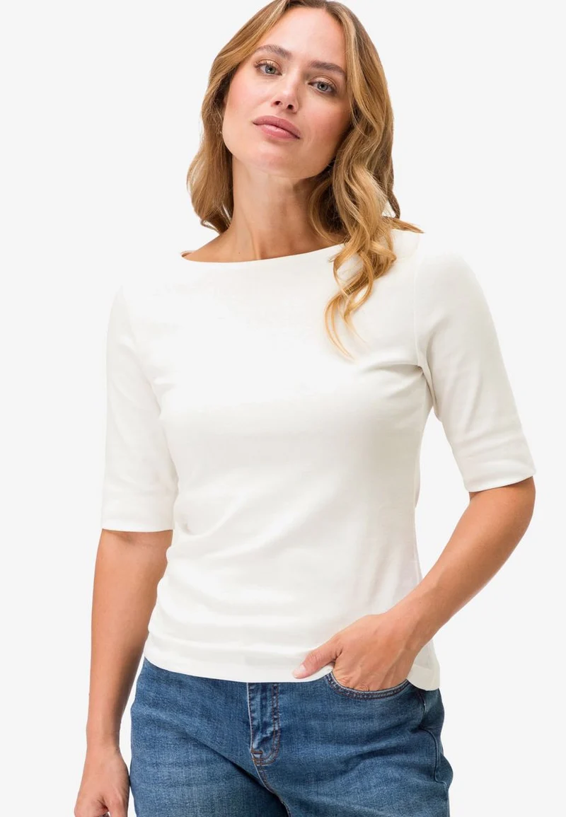 Basic Shirt mit U-Boot-Ausschnitt