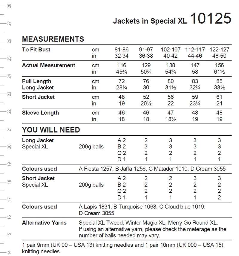 Stylecraft-Strickanleitung „Special XL Short & Long Jacket“ (2 Designs)