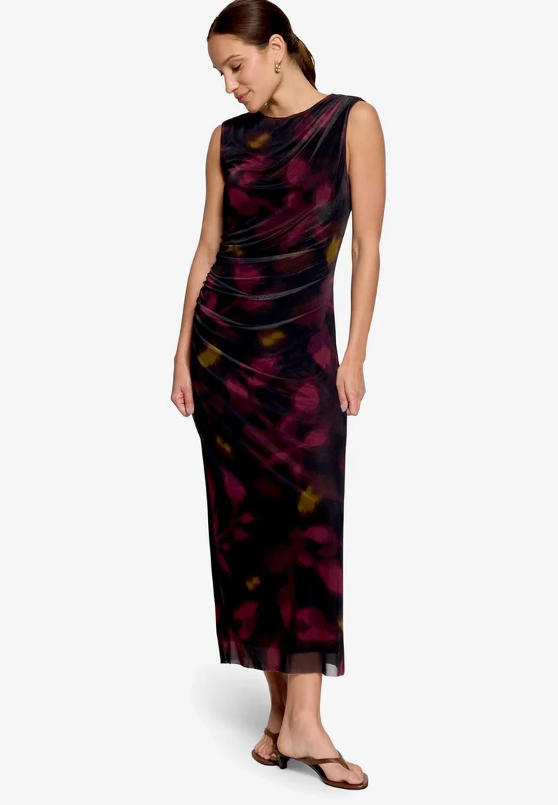 Mesh-Kleid mit Blumen