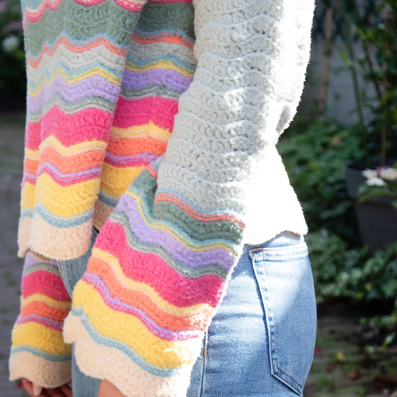 Felt-it Chevron-Streifenpullover-Häkelpaket