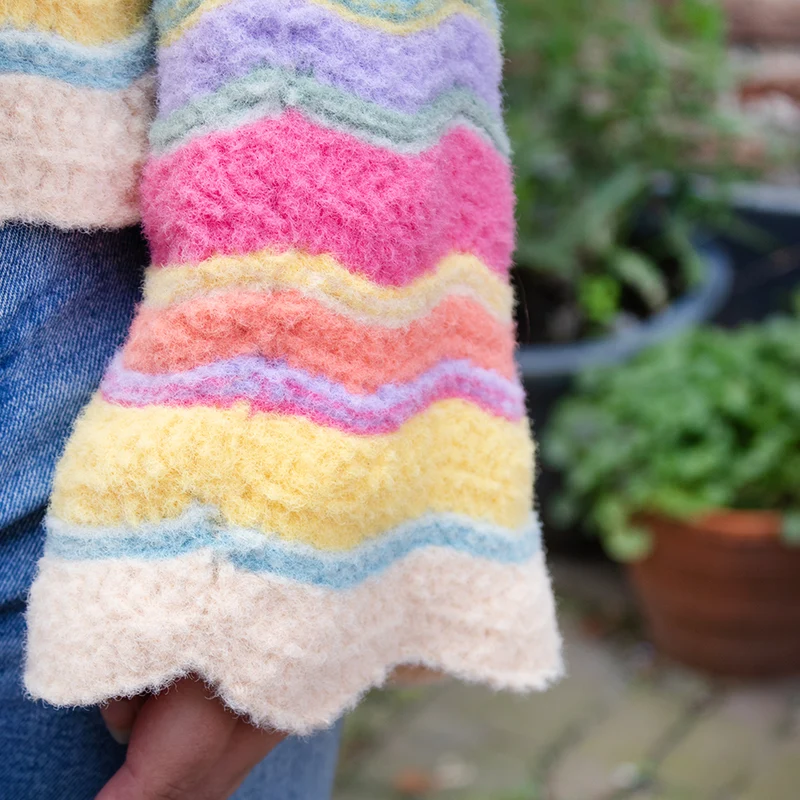 Felt-it Chevron-Streifenpullover-Häkelpaket