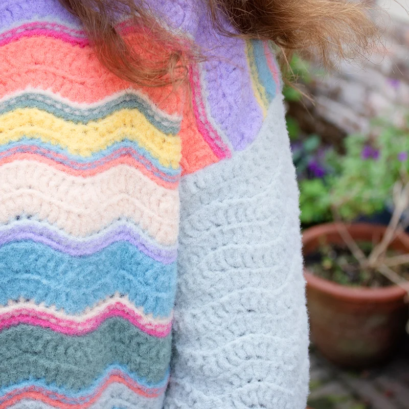 Felt-it Chevron-Streifenpullover-Häkelpaket