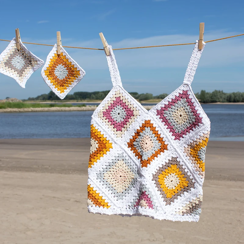 Häkelpaket für ein sommerliches Granny-Top