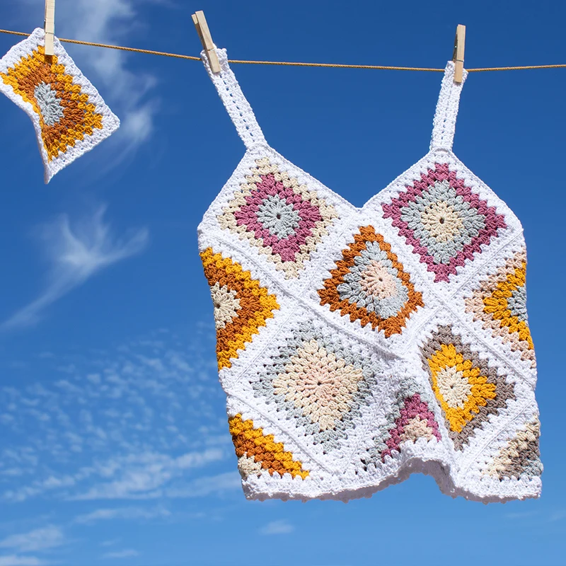 Häkelpaket für ein sommerliches Granny-Top