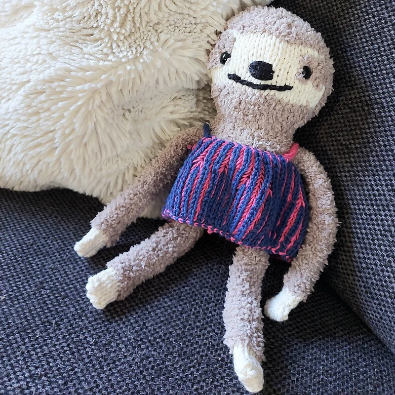 Strickanleitung „Lotje, das Faultier“