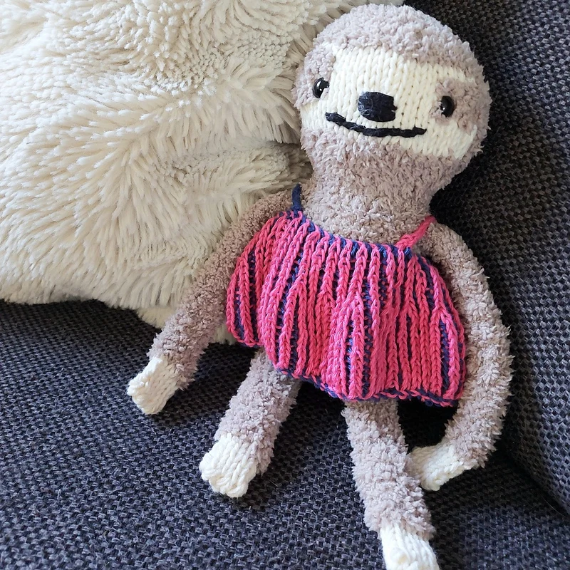 Strickanleitung „Lotje, das Faultier“