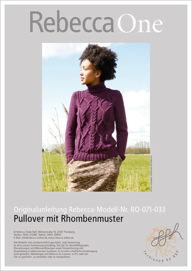 Strickanleitung - Pullover mit Rhombe