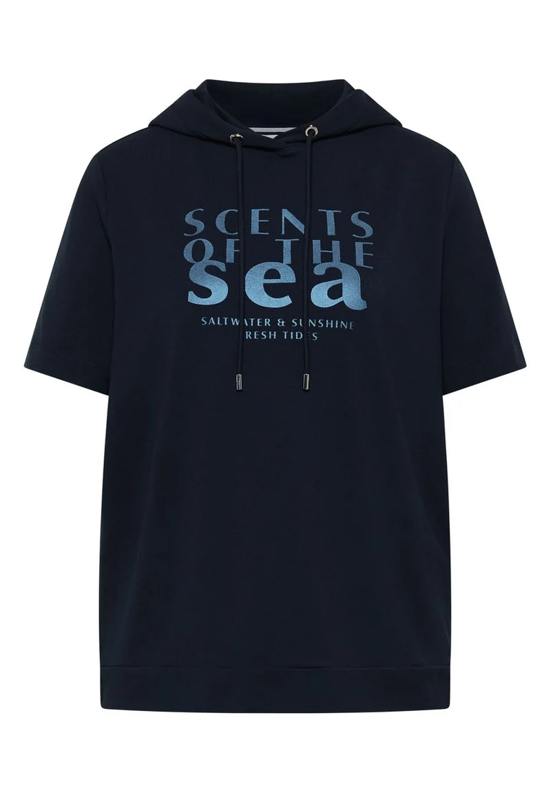 Kurzarm Shirt mit Kapuze und Wording