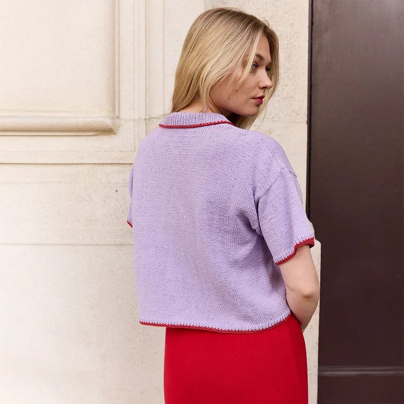Mixed up Frühlings-Polo – Schnittmuster, Garn und Strickpaket