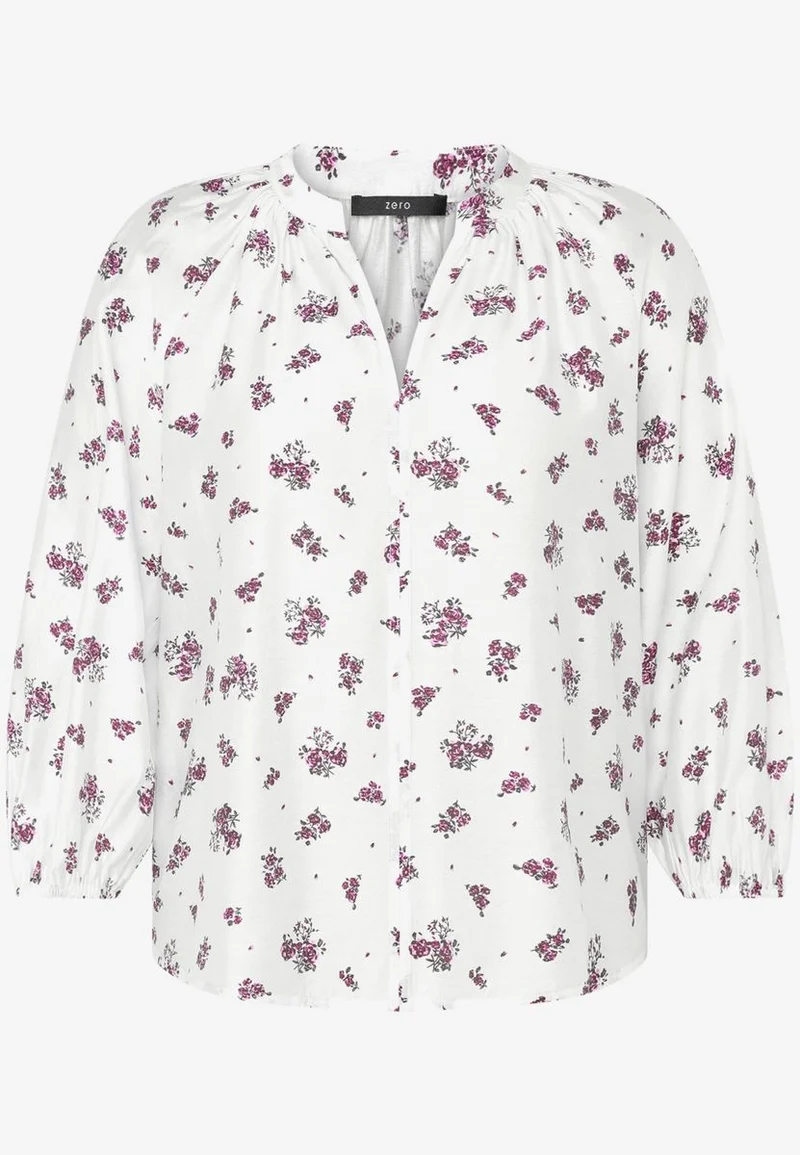 Schlupfbluse mit Blumen