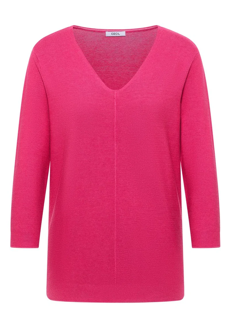 3/4-Arm Pullover mit Struktur