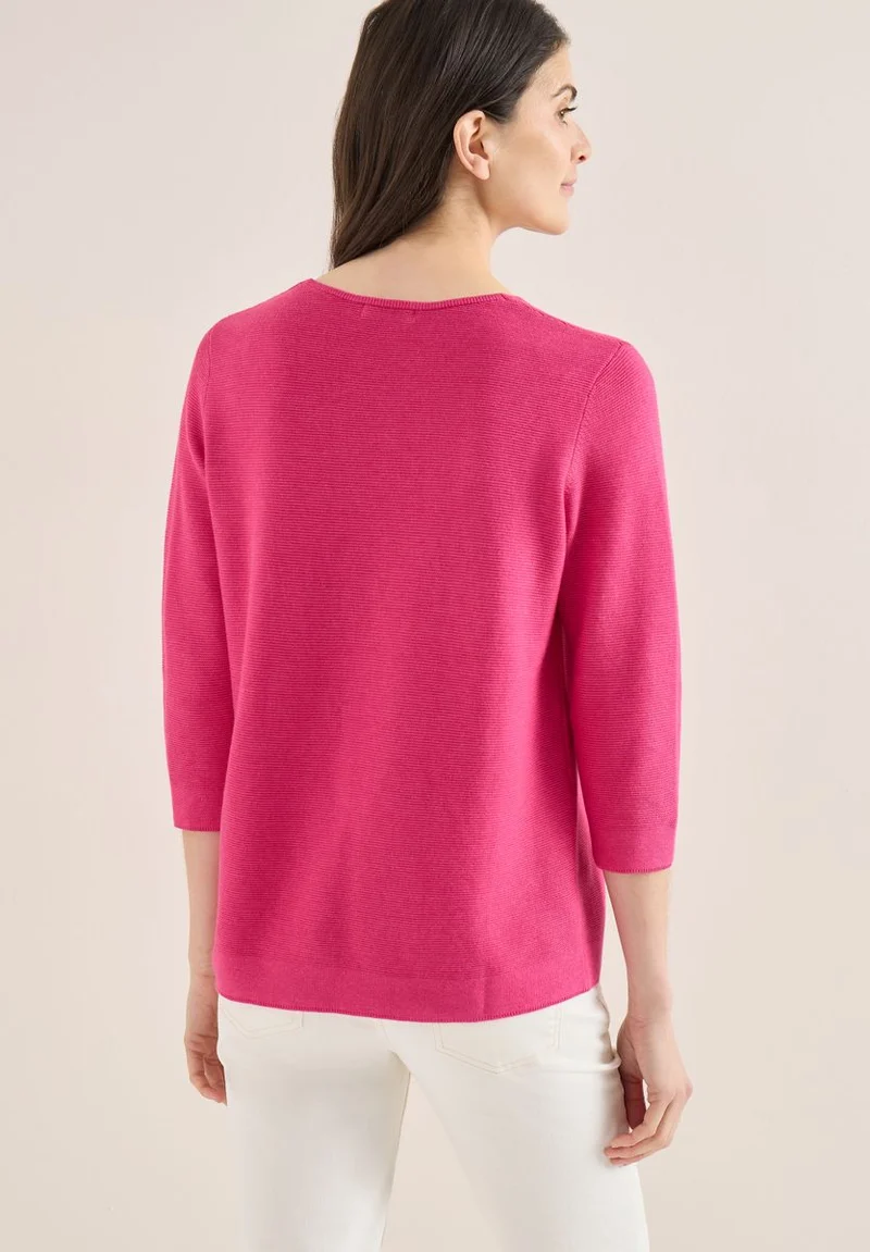 3/4-Arm Pullover mit Struktur