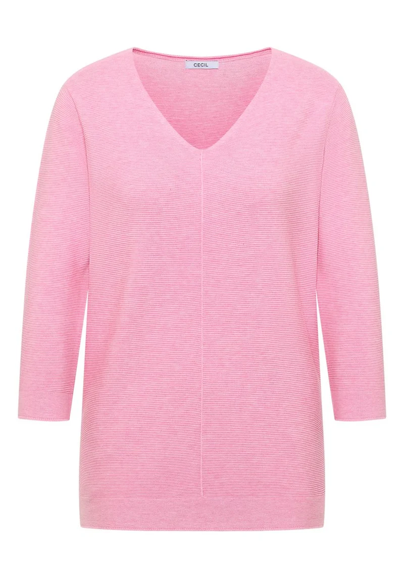 3/4-Arm Pullover mit Struktur