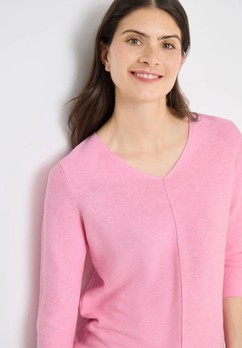 3/4-Arm Pullover mit Struktur