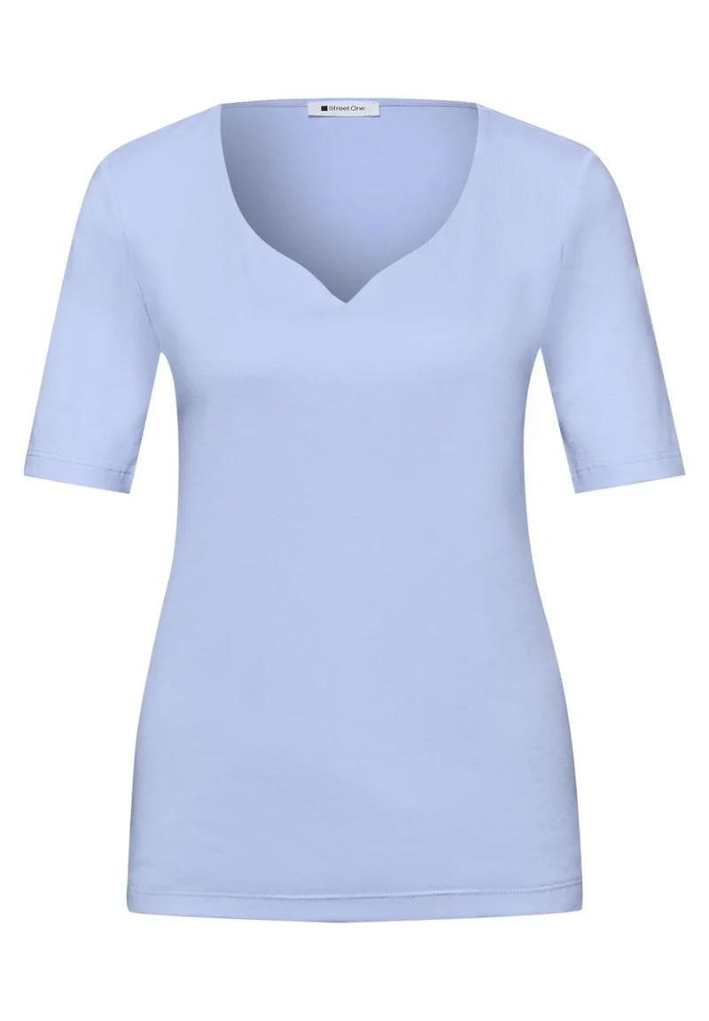 Basic T-Shirt mit Herzausschnitt