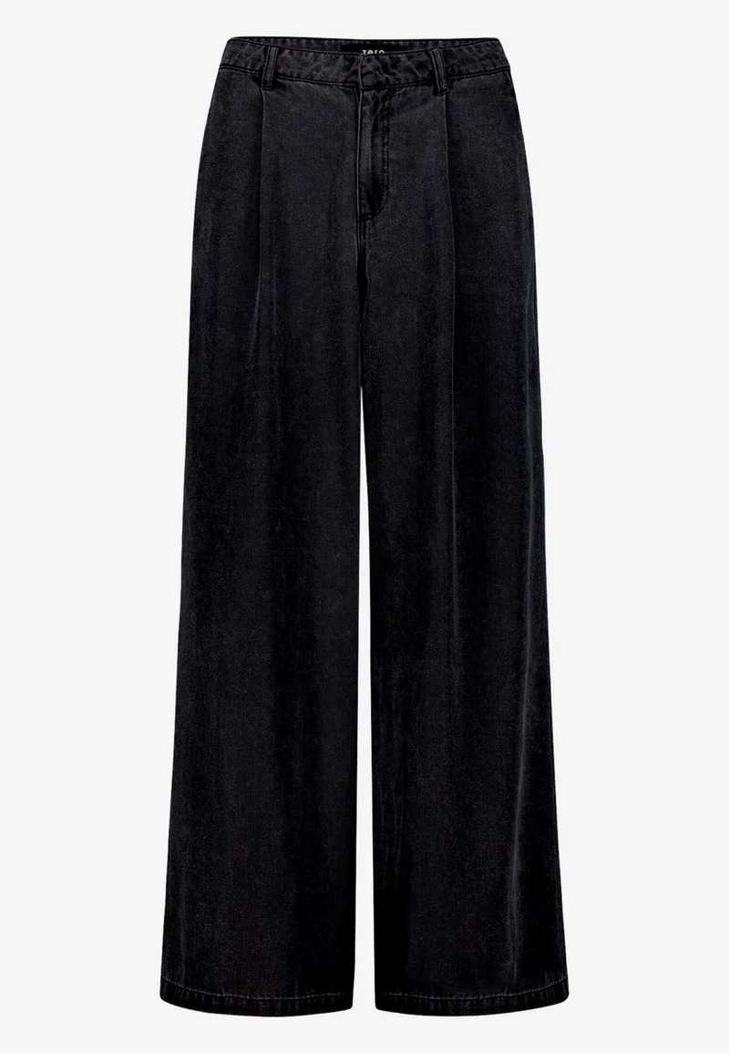 Wideleg-Hose mit Bundfalten