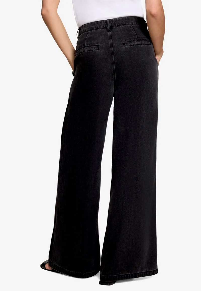 Wideleg-Hose mit Bundfalten