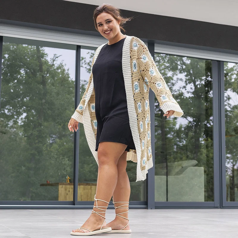 Panama Granny Square – Lange Jacke-Häkel-Paket